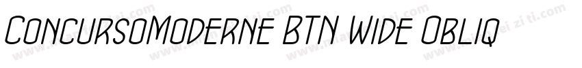 ConcursoModerne BTN Wide Oblique字体转换